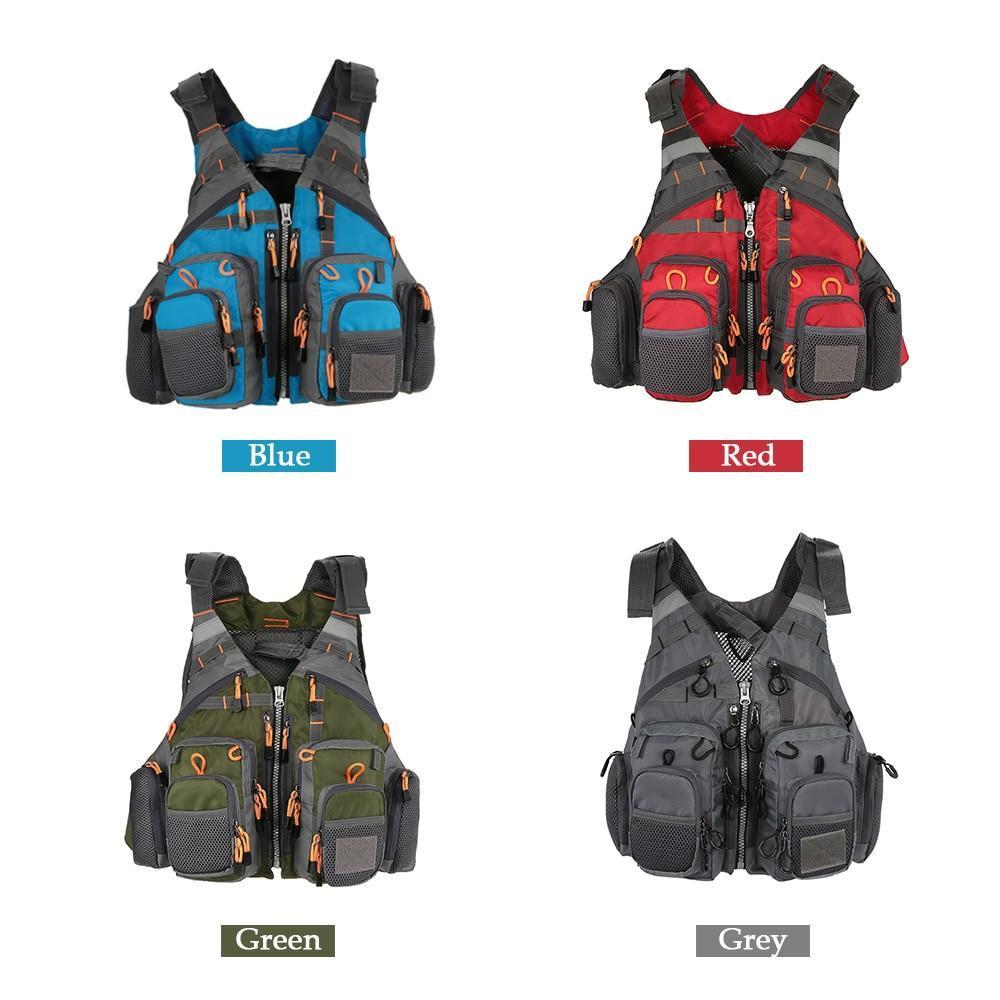 Adjustable Fishing Vest with 11 Pockets and Reflective Safety Features