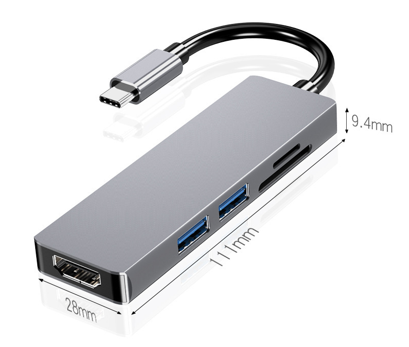 5-in-1 USB-C Hub with 4K HDMI Output
