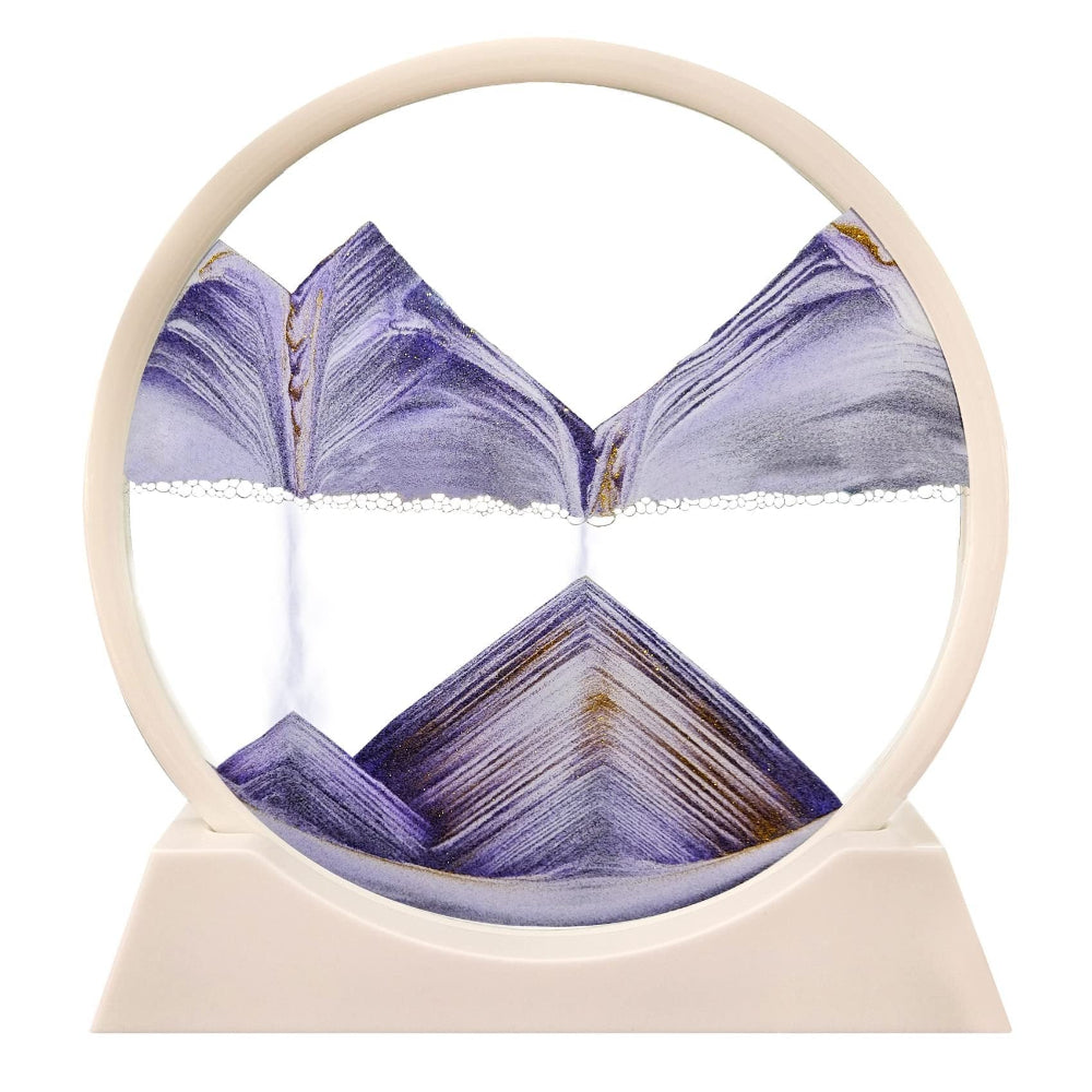 3D Moving Sand Art Glass Sculpture for Calming Home Decor