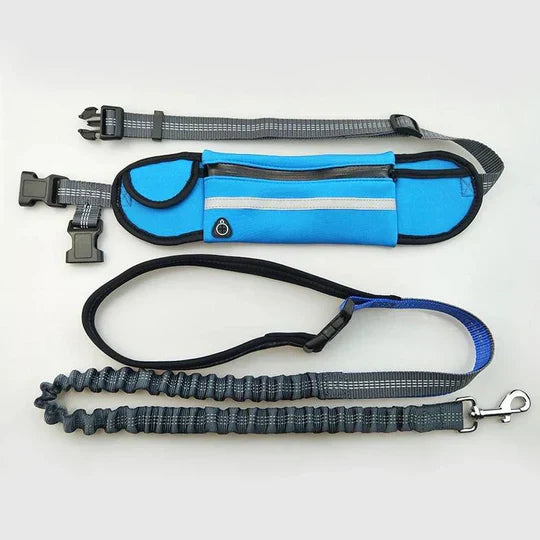 Hands-Free Dog Running Leash with Adjustable Hip Belt