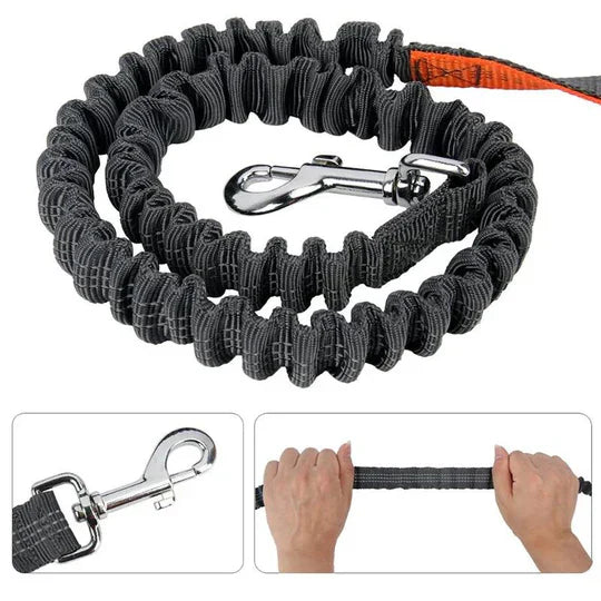 Hands-Free Dog Running Leash with Adjustable Hip Belt