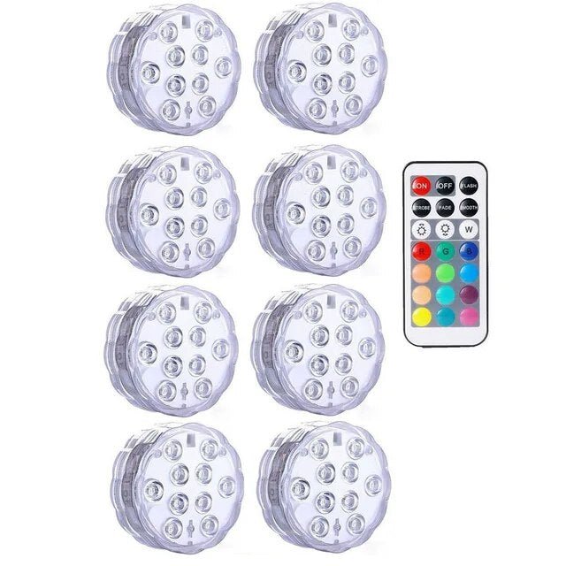 Waterproof Remote Control LED Lights for Aquariums and Vases