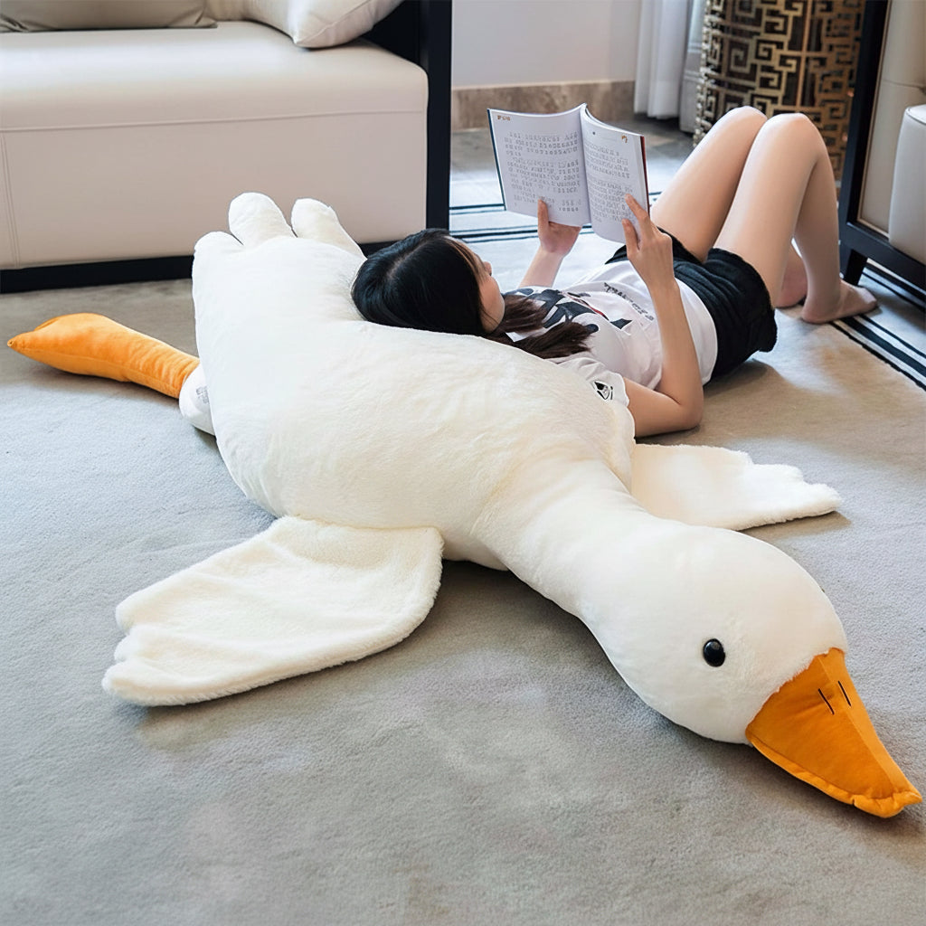 Big Cozy Goose Plush Pillow for Cuddling and Support