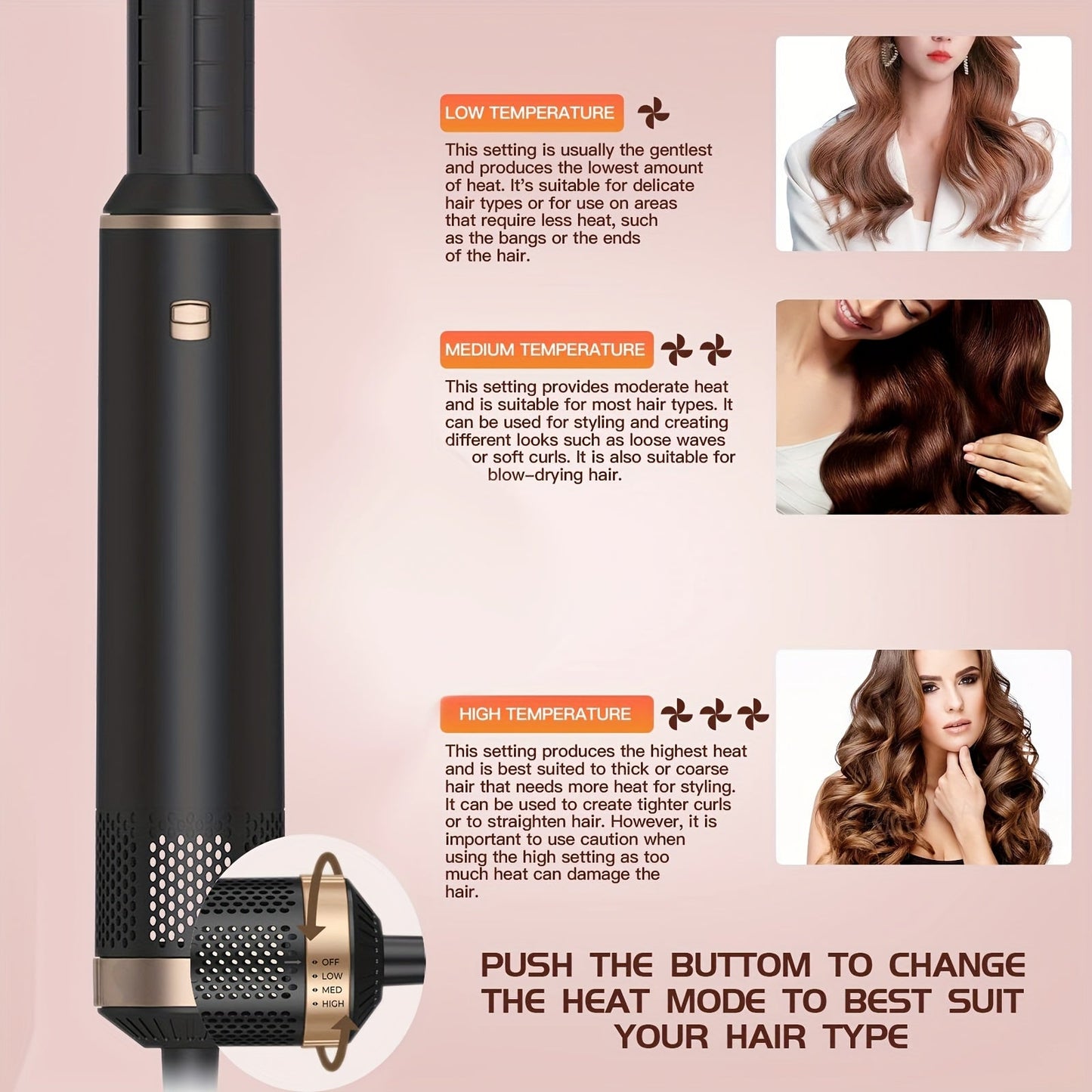 5-in-1 Hair Dryer Brush with Even Heat for Smooth Styling