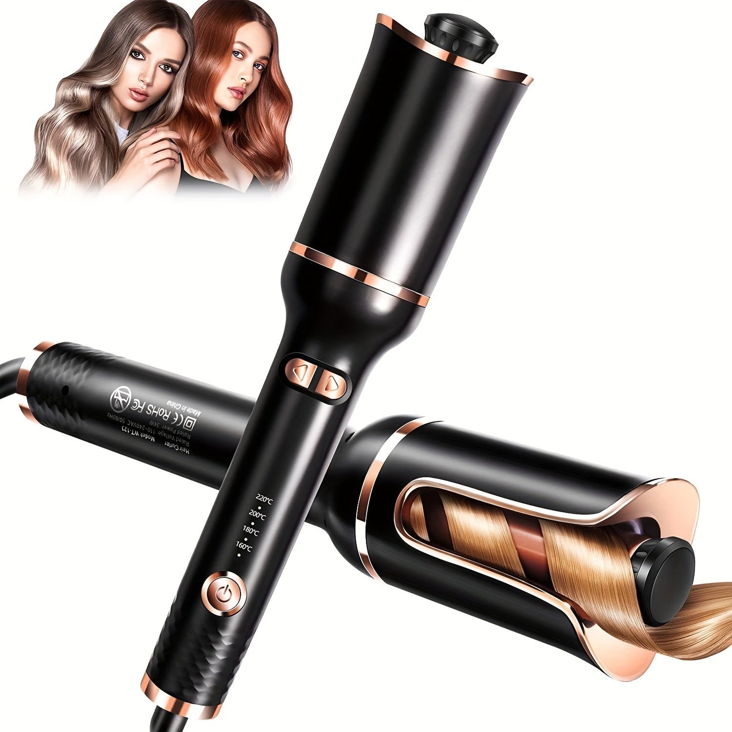 Automatic Curling Iron with Anti-Scald Feature and Gentle Heat
