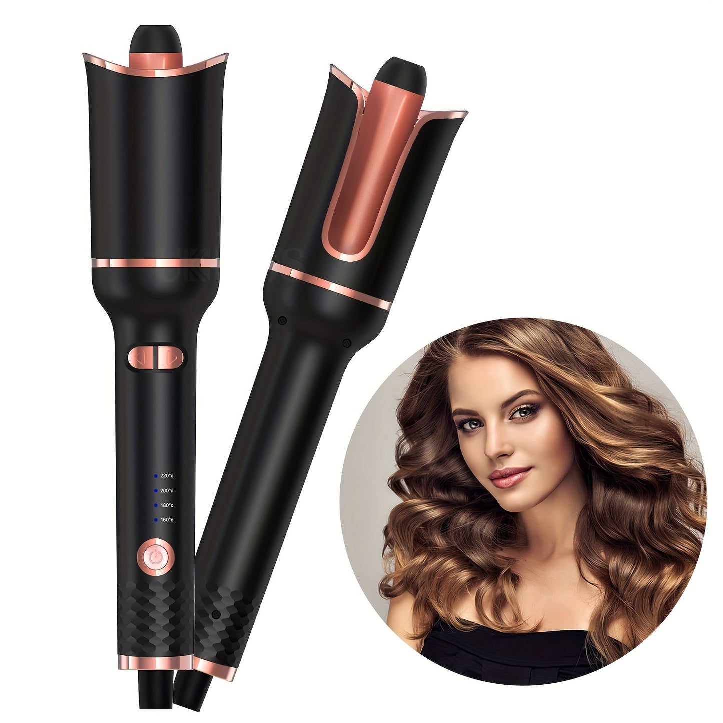 Automatic Curling Iron with Anti-Scald Feature and Gentle Heat