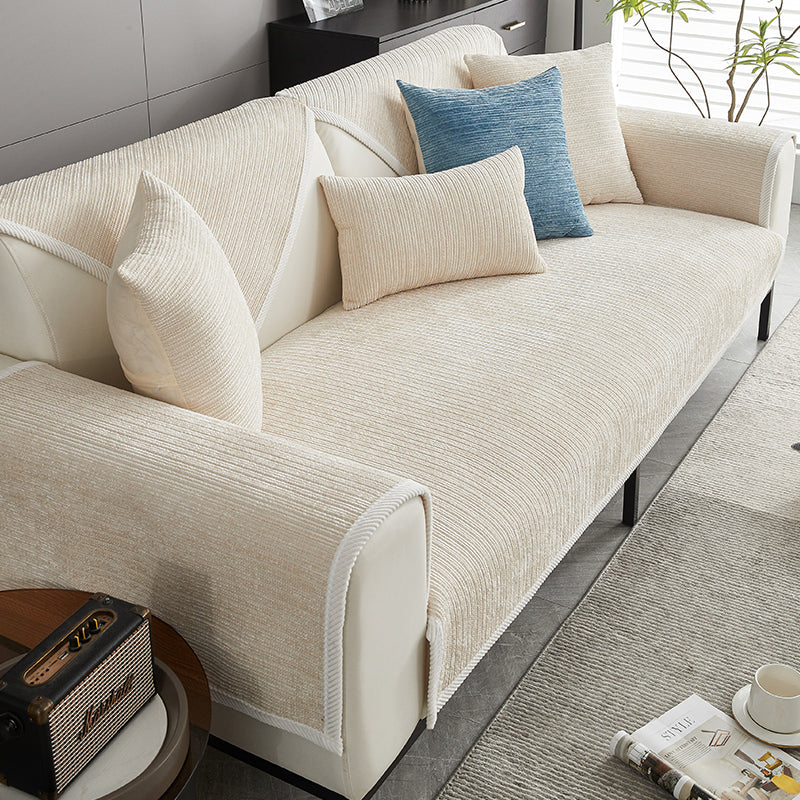 Chenille Anti-Scratch Sofa Cover with Non-Slip Base