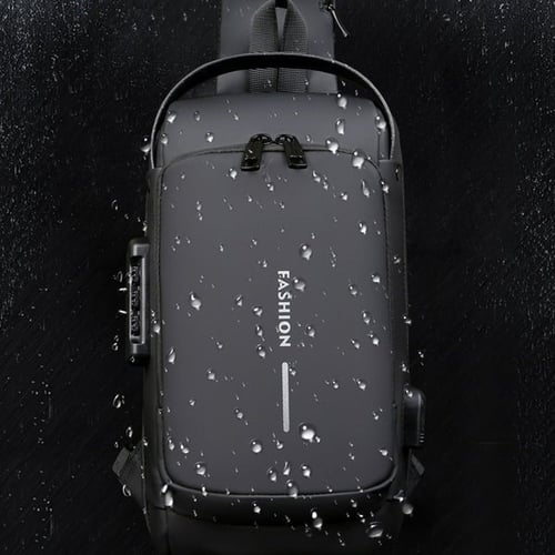 Anti-Theft Crossbody Bag with USB Charging - Stylish Waterproof Design