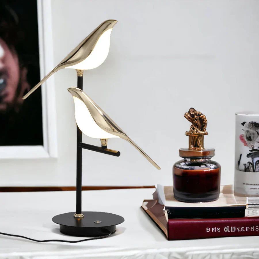Gold Bird Design LED Table Lamp