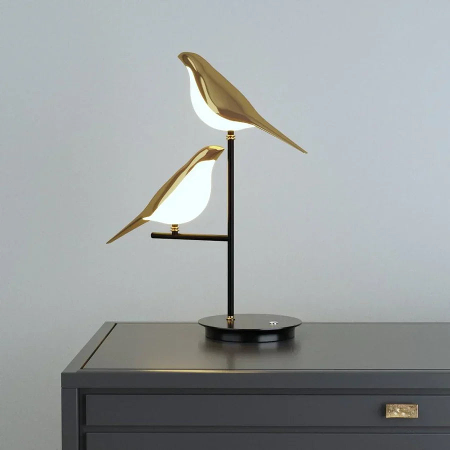 Gold Bird Design LED Table Lamp