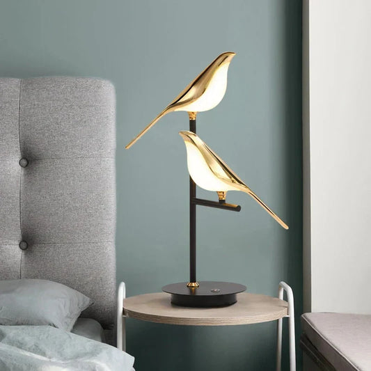 Gold Bird Design LED Table Lamp