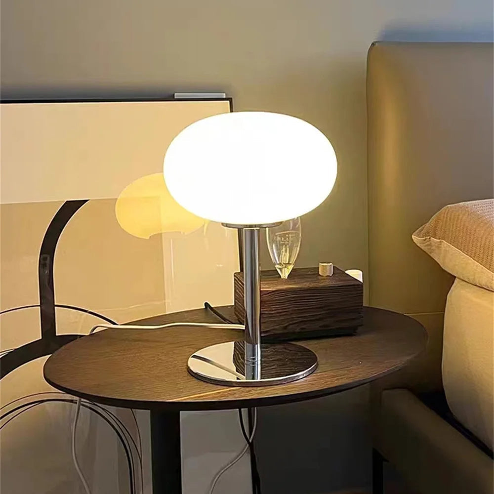 Dimmable LED Table Lamp with Modern Round Design