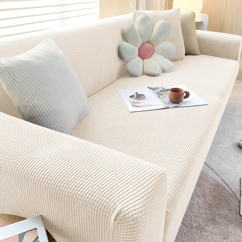 Stretch Sofa Cover with Anti-Slip Foam Strips