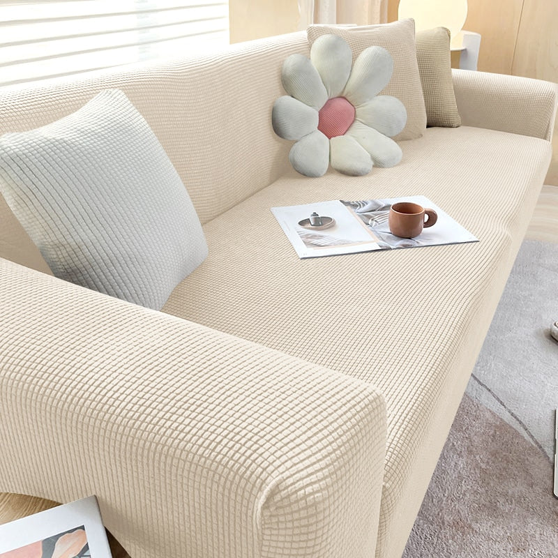 Stretch Sofa Cover with Anti-Slip Foam Strips