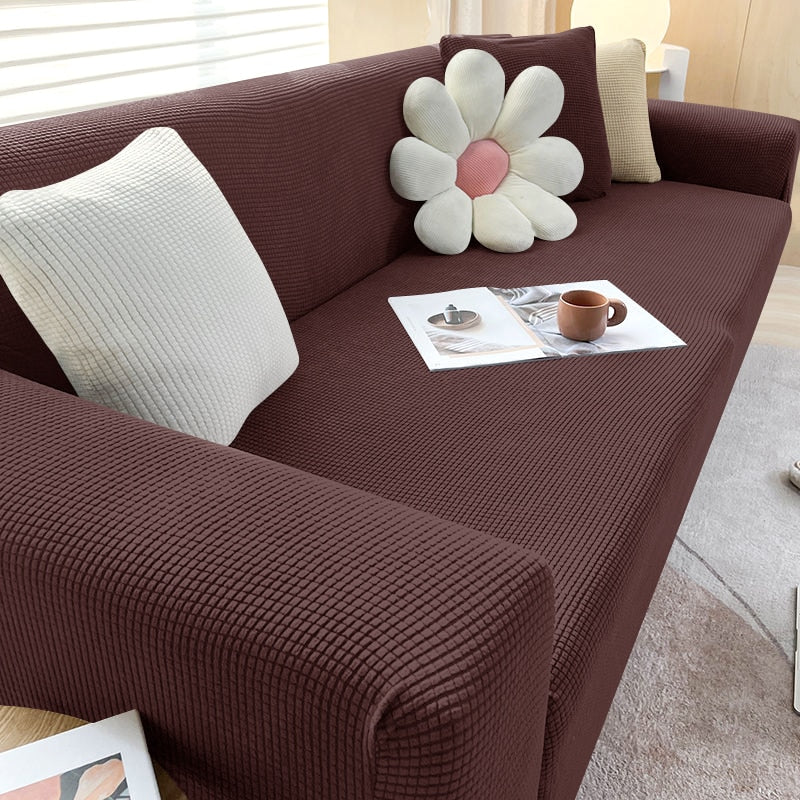 Stretch Sofa Cover with Anti-Slip Foam Strips