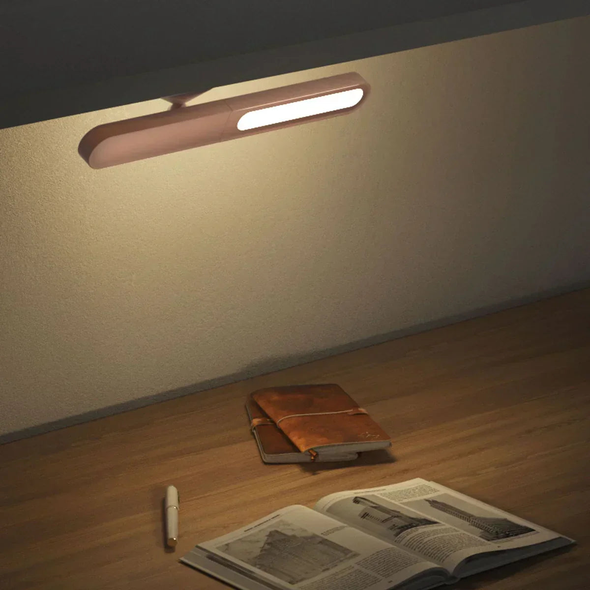 Touch Control Stylish Table Lamp in White and Khaki