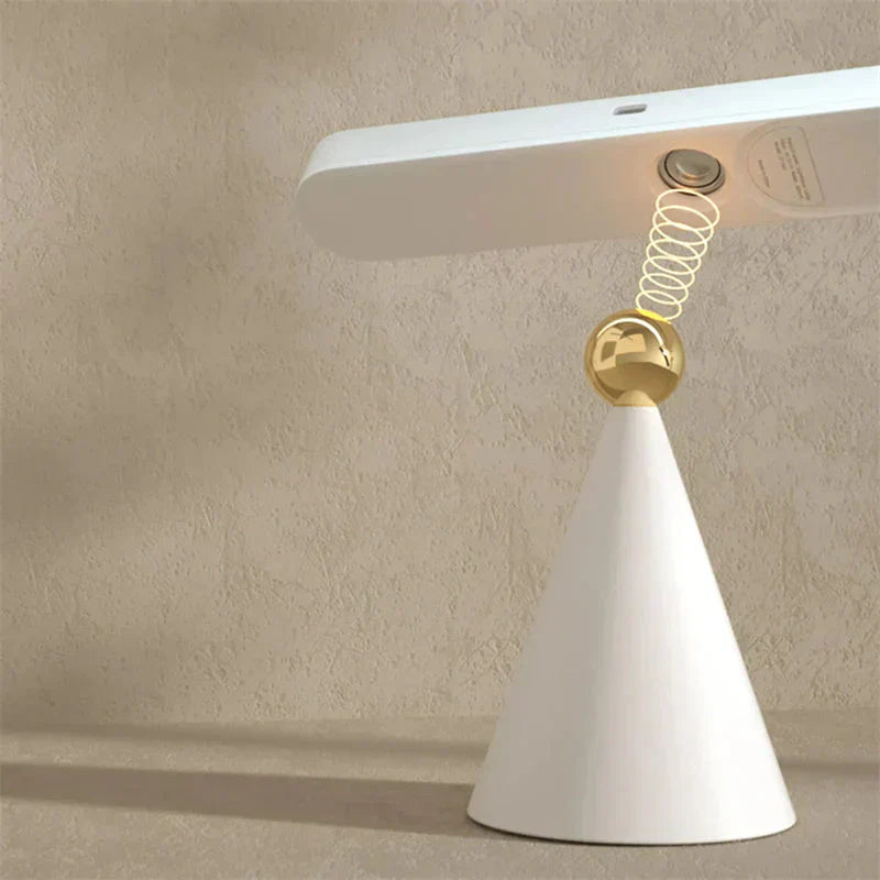 Touch Control Stylish Table Lamp in White and Khaki