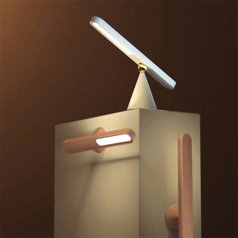 Touch Control Stylish Table Lamp in White and Khaki