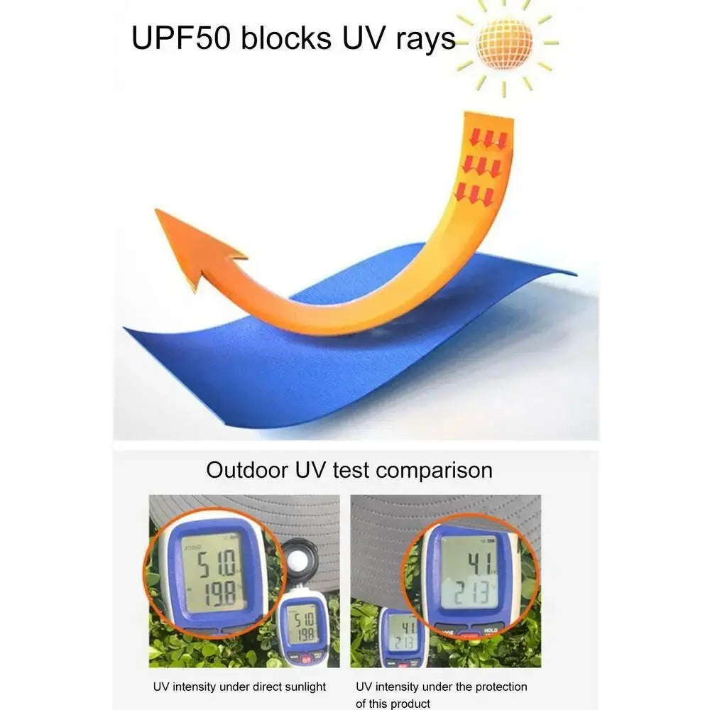 Adjustable Kids' Sun Hat with Cooling Fan and UV Protection