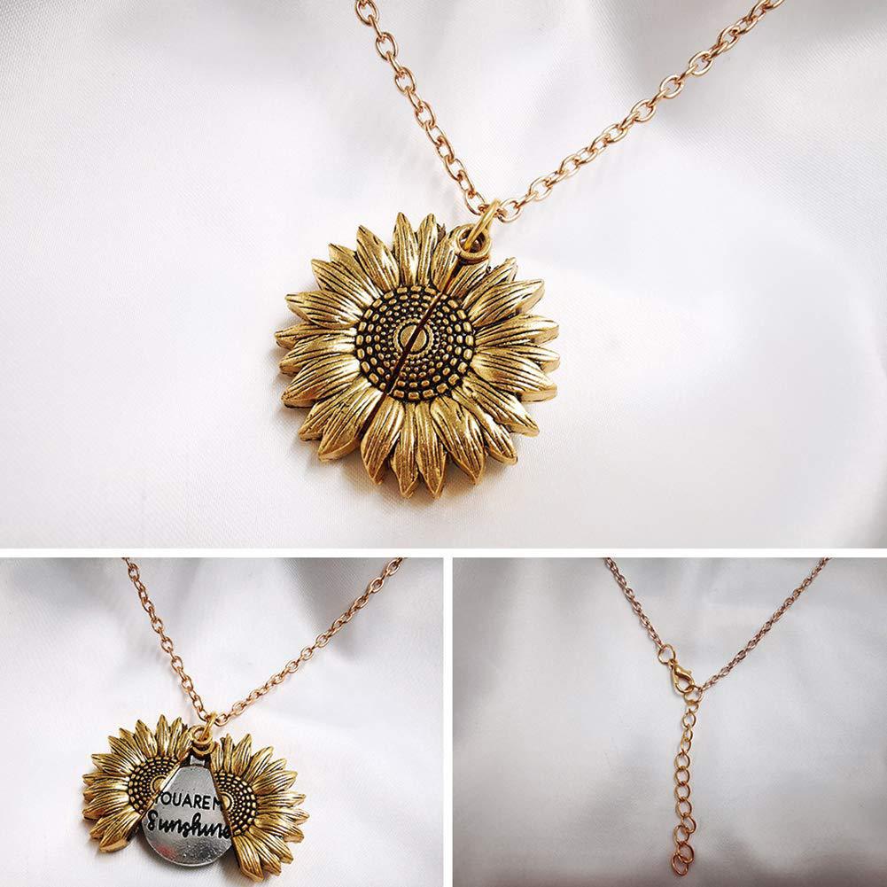 Emotional SunCharm Necklace in Stainless Steel and Brass