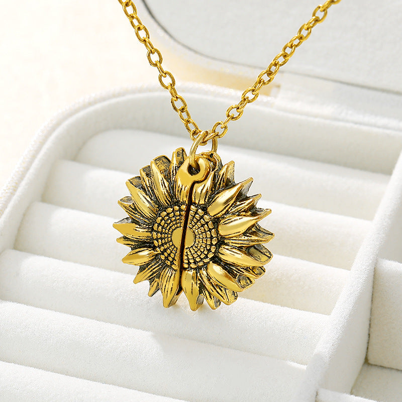 Emotional SunCharm Necklace in Stainless Steel and Brass