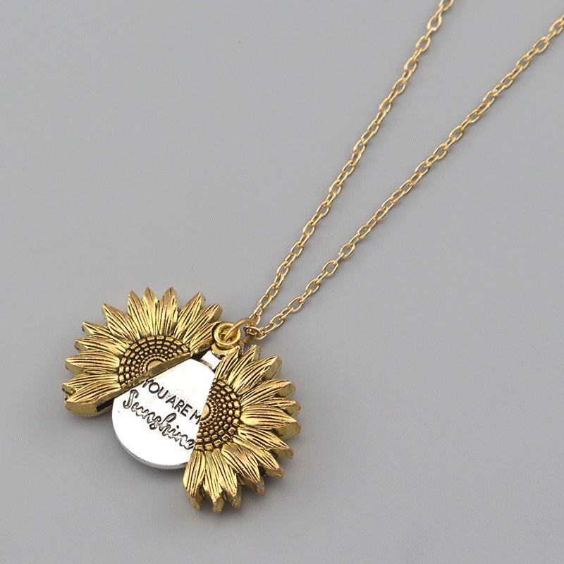 Emotional SunCharm Necklace in Stainless Steel and Brass