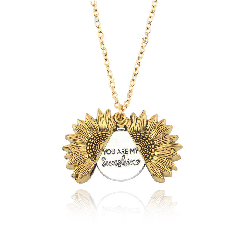 Emotional SunCharm Necklace in Stainless Steel and Brass