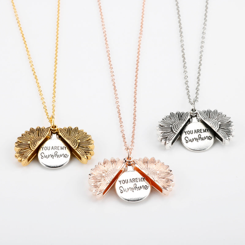 Emotional SunCharm Necklace in Stainless Steel and Brass