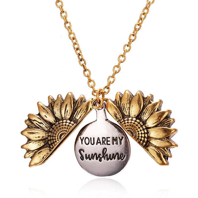 Emotional SunCharm Necklace in Stainless Steel and Brass