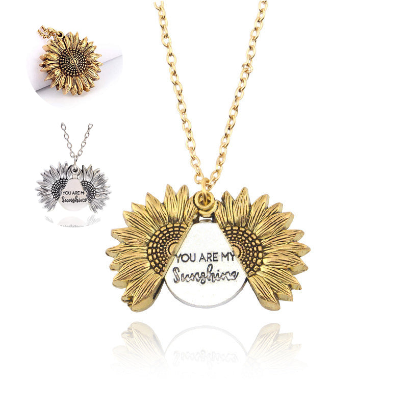 Emotional SunCharm Necklace in Stainless Steel and Brass