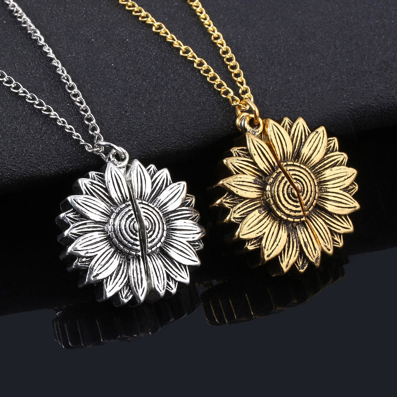 Emotional SunCharm Necklace in Stainless Steel and Brass