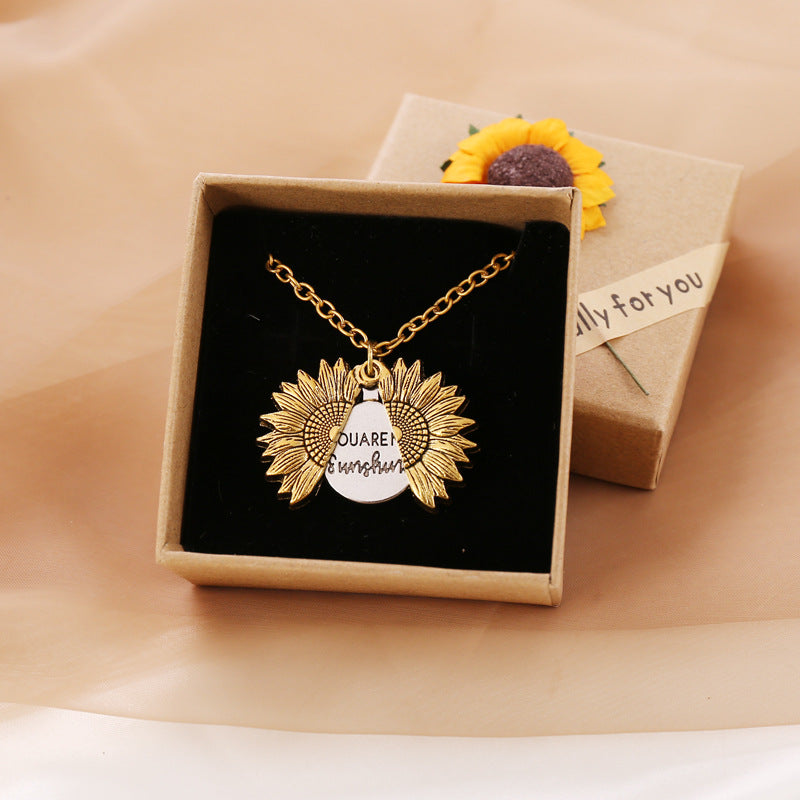 Emotional SunCharm Necklace in Stainless Steel and Brass
