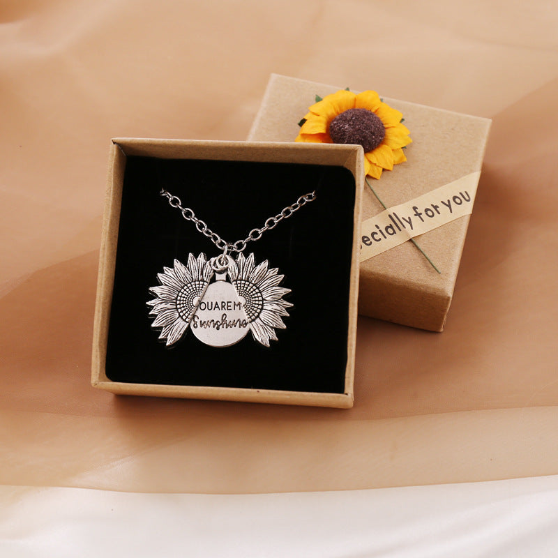 Emotional SunCharm Necklace in Stainless Steel and Brass