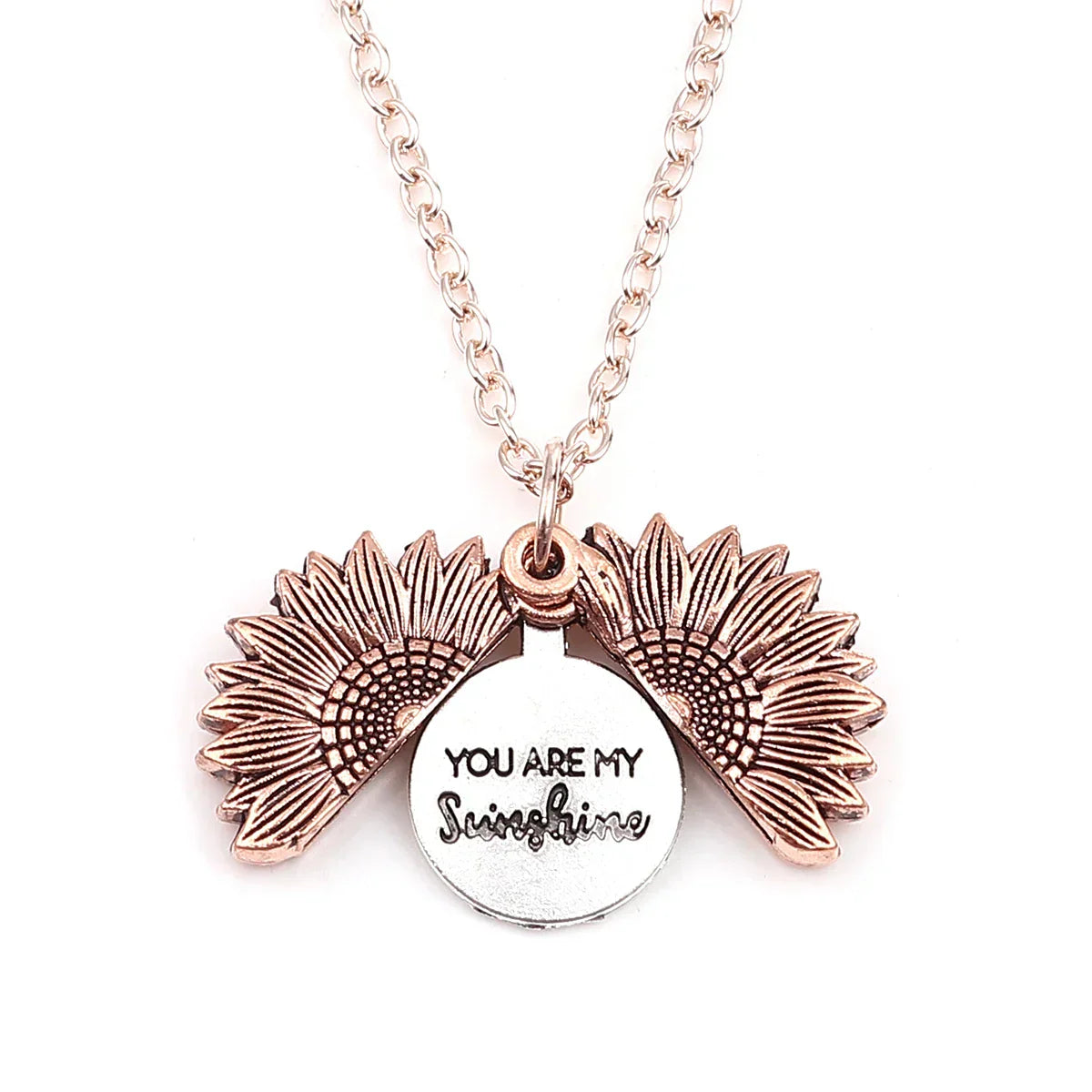 Emotional SunCharm Necklace in Stainless Steel and Brass