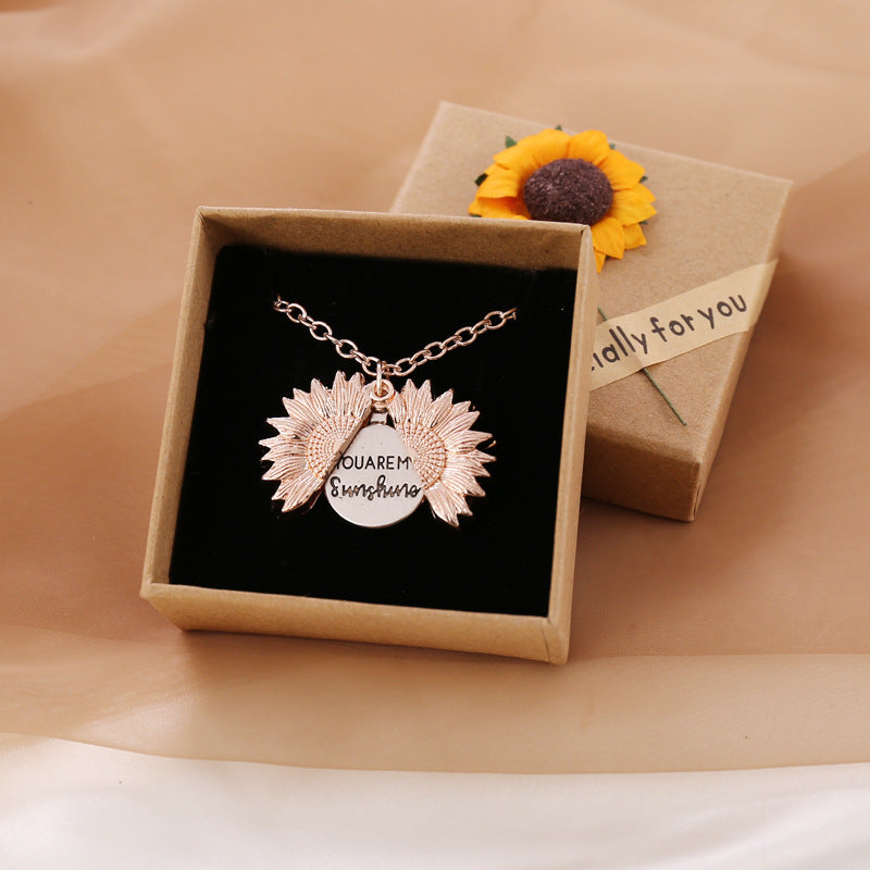 Emotional SunCharm Necklace in Stainless Steel and Brass