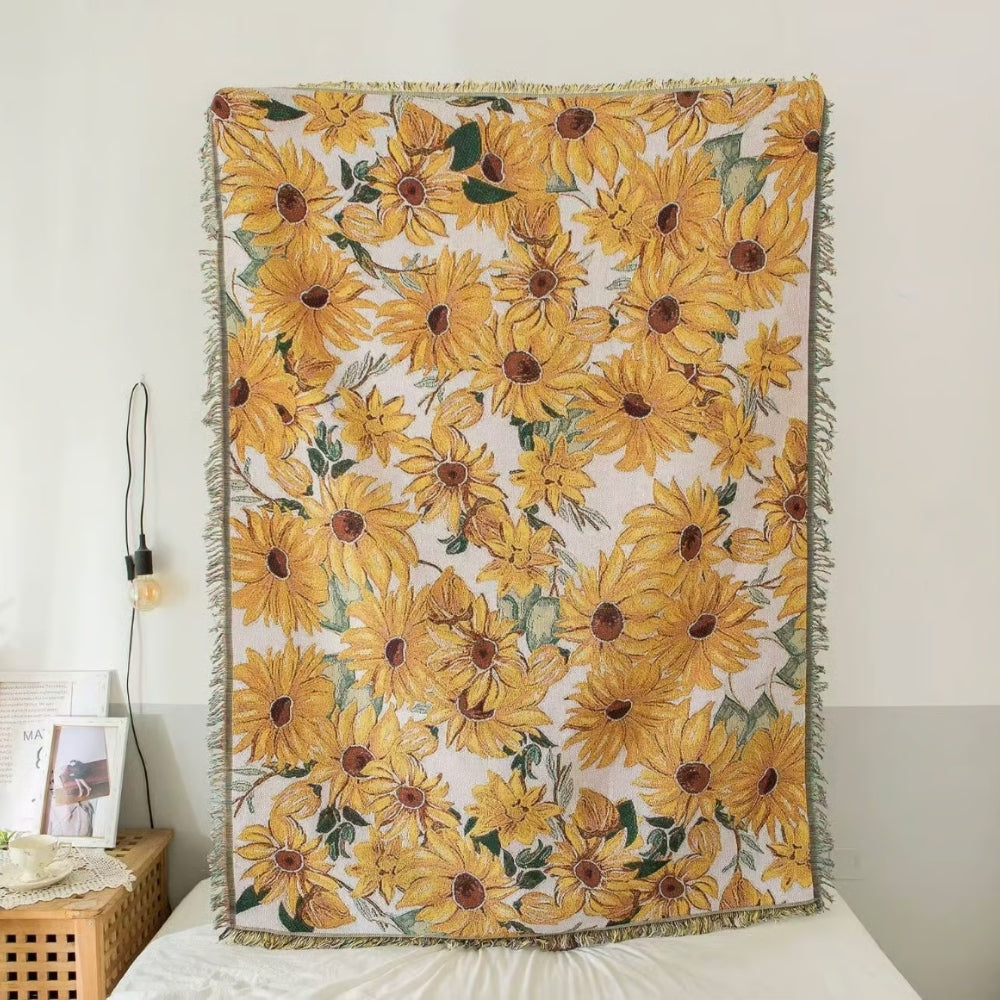 Floral Microfiber Outdoor Picnic Blanket