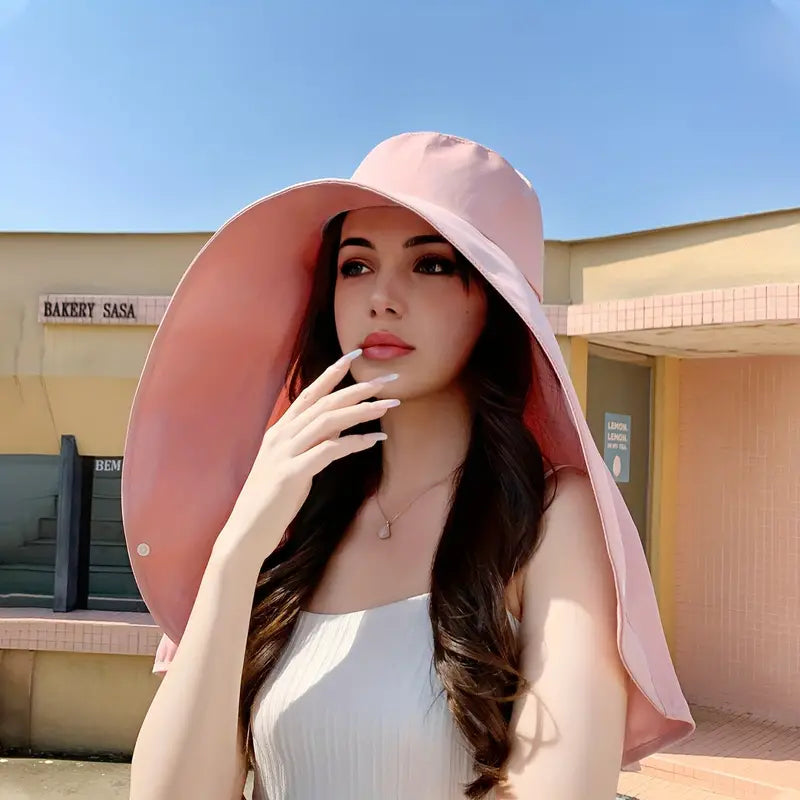 Wide Brim Adjustable Sun Hat for Women with UV Protection