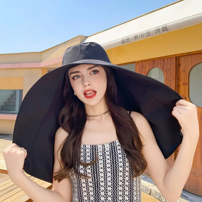 Wide Brim Adjustable Sun Hat for Women with UV Protection