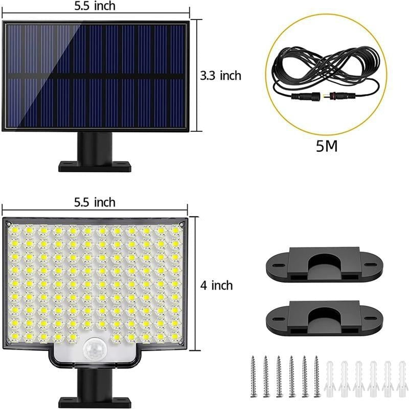 106 LED Solar Motion Sensor Outdoor Light