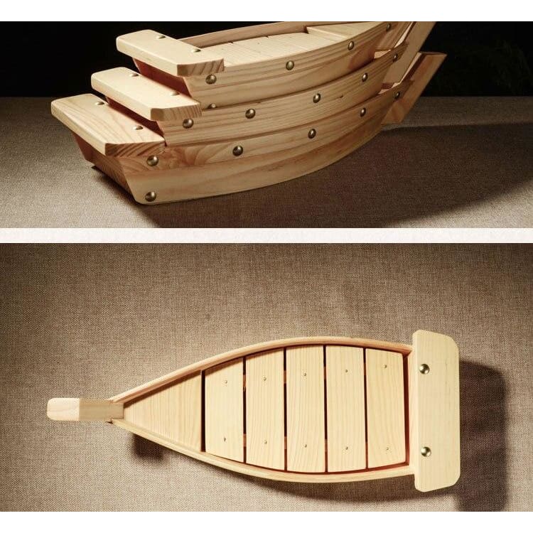 Traditional Japanese Sushi Boat - Eco-Friendly Timber, 3 Sizes