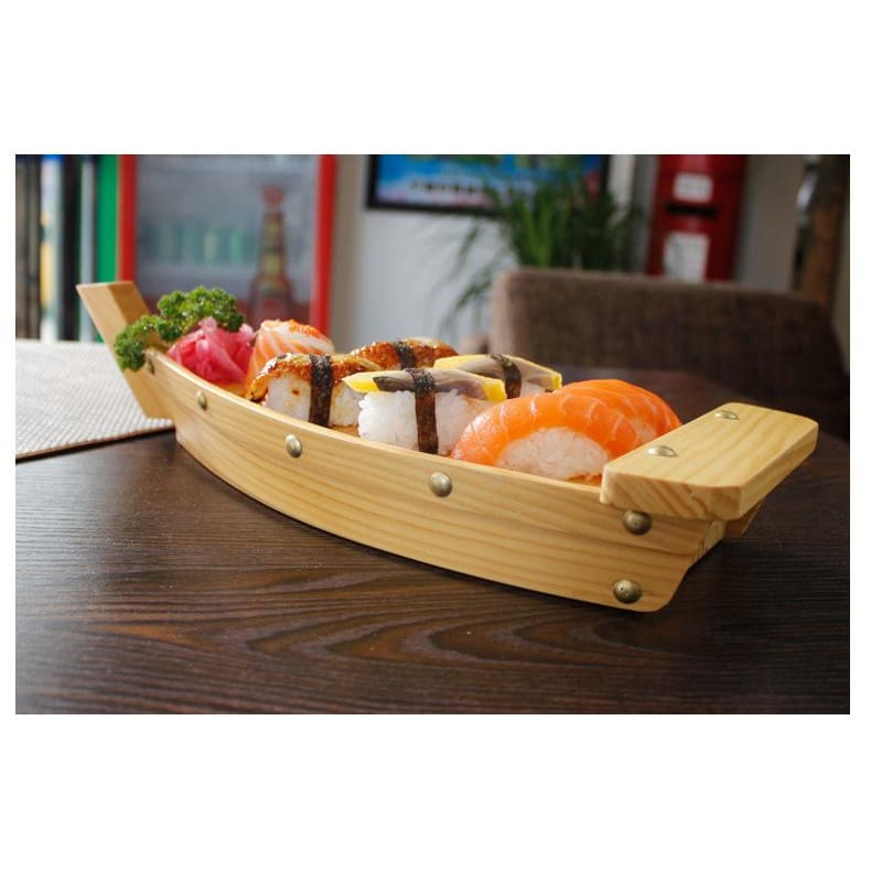Traditional Japanese Sushi Boat - Eco-Friendly Timber, 3 Sizes
