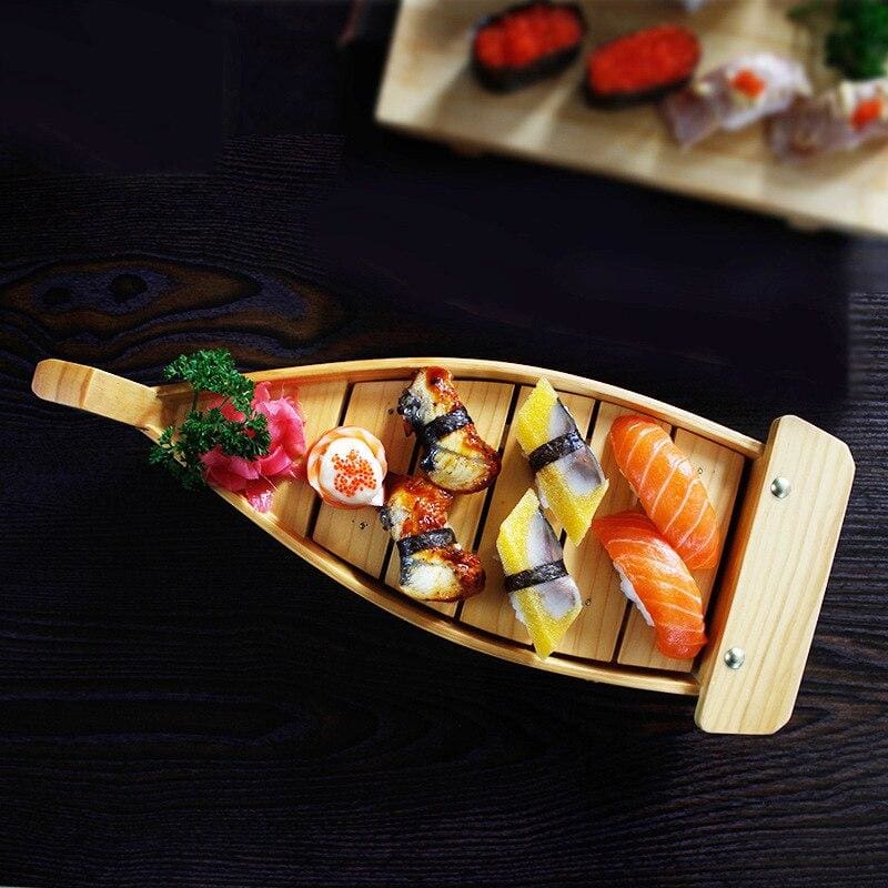 Traditional Japanese Sushi Boat - Eco-Friendly Timber, 3 Sizes