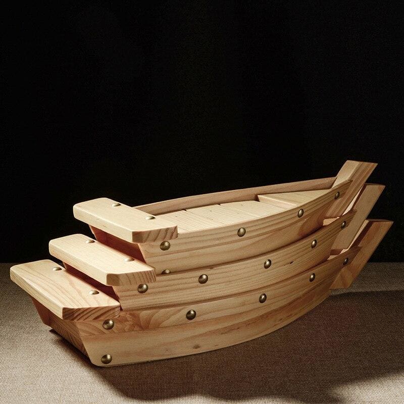 Traditional Japanese Sushi Boat - Eco-Friendly Timber, 3 Sizes