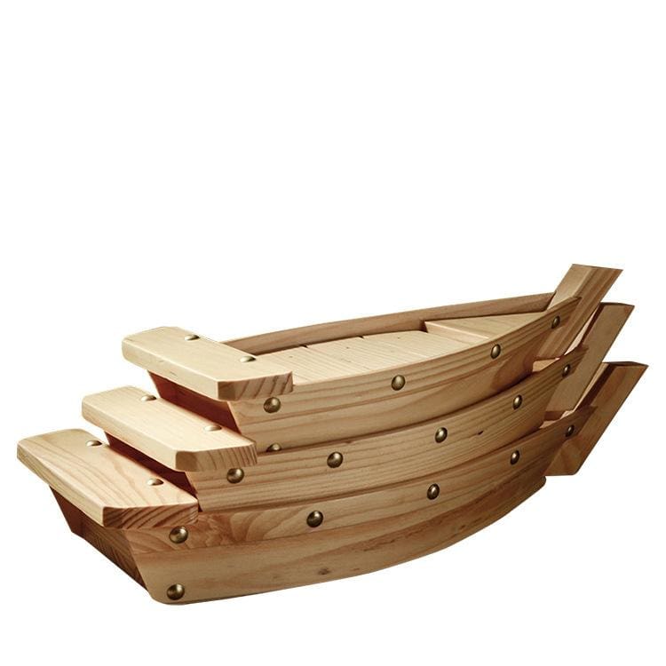 Traditional Japanese Sushi Boat - Eco-Friendly Timber, 3 Sizes