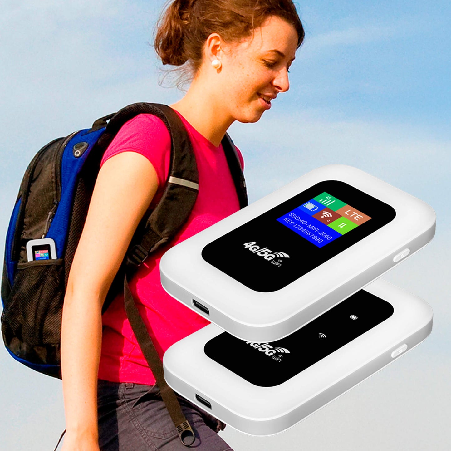 Portable 4G LTE Wi-Fi Router for Travel and Home Use