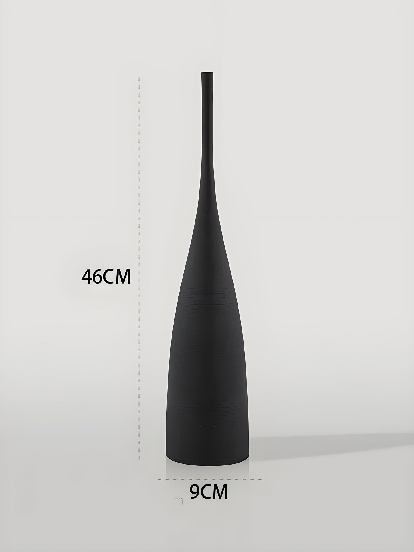 Minimalist Handcrafted Ceramic Zen Vase with Black-and-White Design