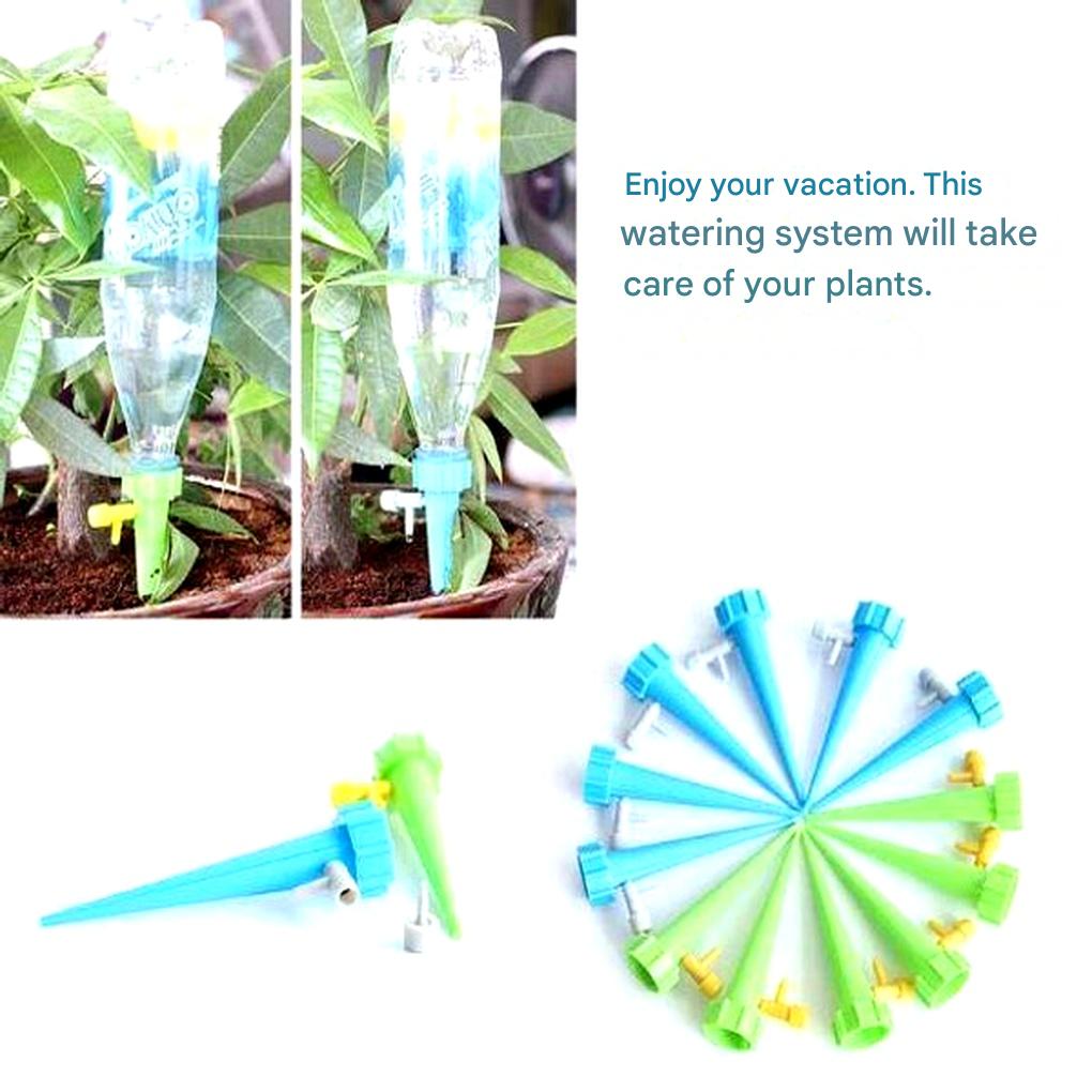 Adjustable Plant Watering Spikes for Bottles, 12-Pack