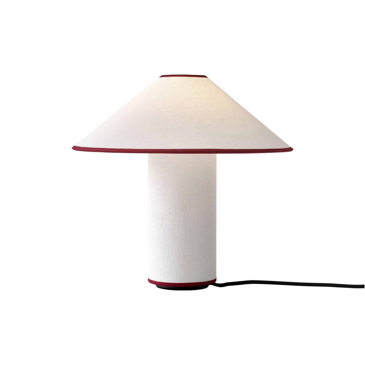 Fabric Shade Table Lamp with Soft Curves and Push Button Switch