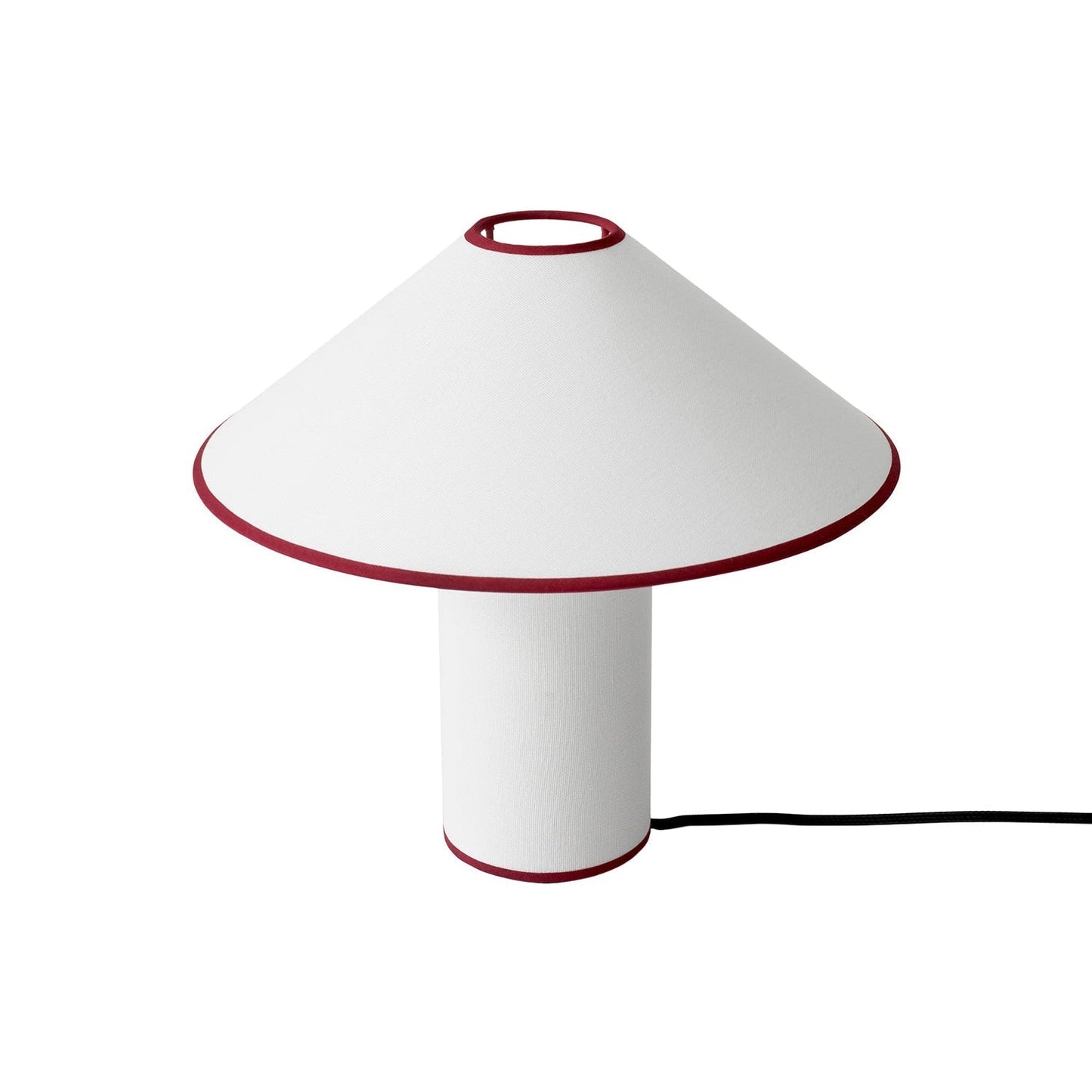Fabric Shade Table Lamp with Soft Curves and Push Button Switch
