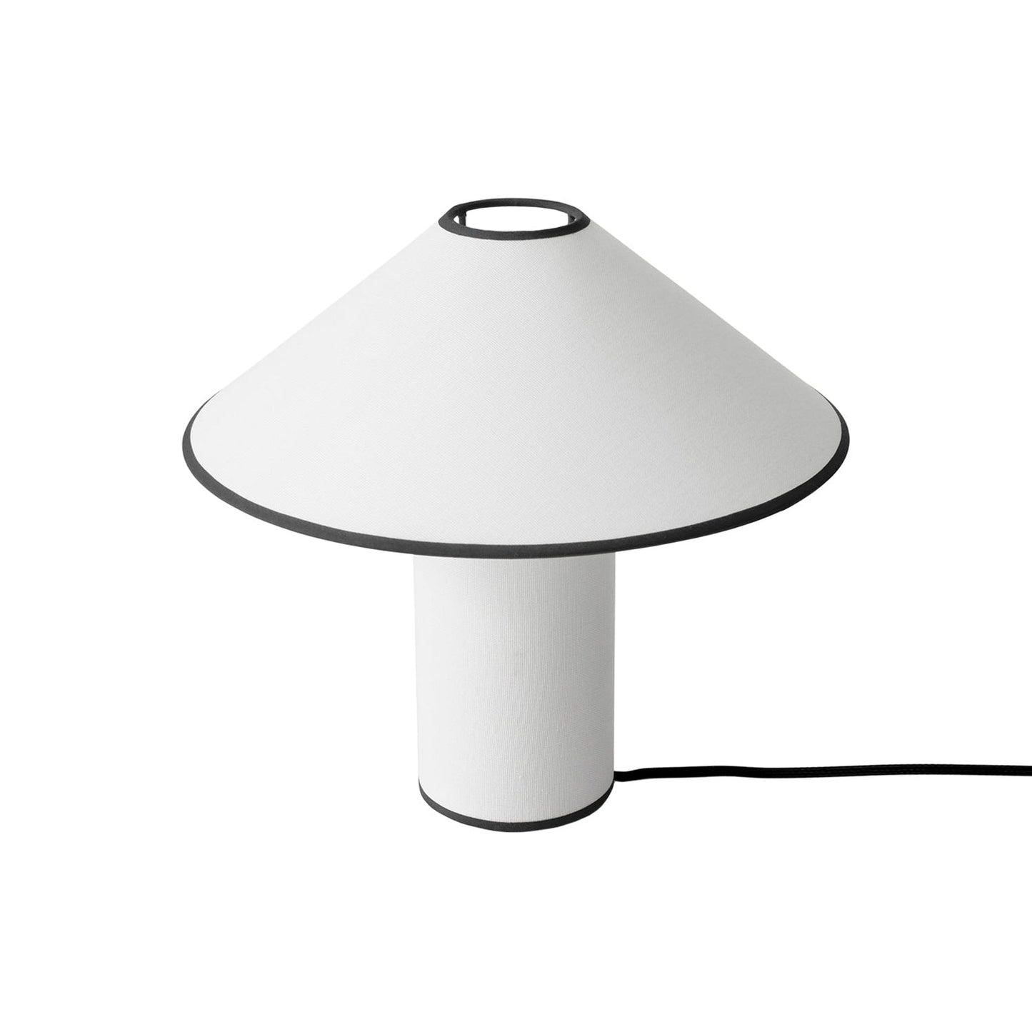 Fabric Shade Table Lamp with Soft Curves and Push Button Switch